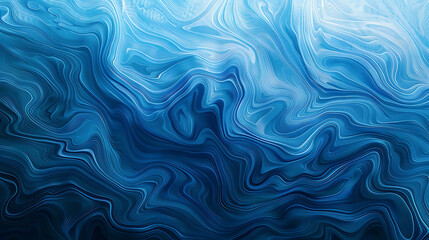 Obraz premium Abstract blue marbled background with flowing lines.
