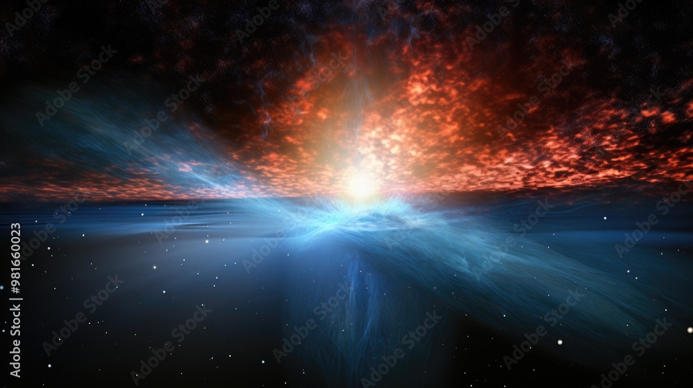 Canvas Prints a breathtaking view of a celestial event, with swirling clouds of gas and dust illuminated by a dist
