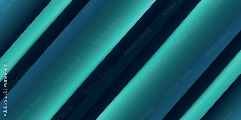 Aufkleber green turquoise and blue background vector overlap layer on dark space for background design