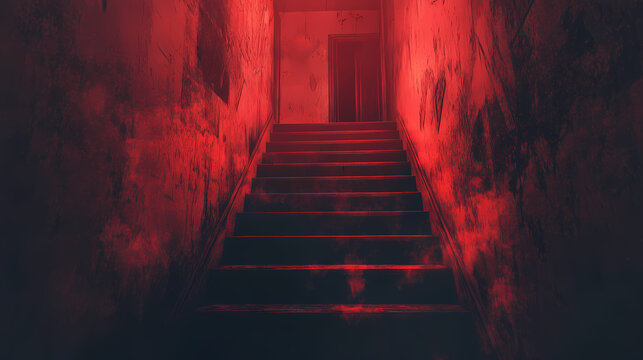 Nightmarish horror title graphic eerie unsettling text effect digital illustration. Eerie. Illustration