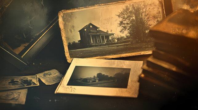 Nostalgic vignette effect on a vintage photograph timeless sepiatoned memories. Nostalgic. Illustration