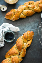 baked challah dough 