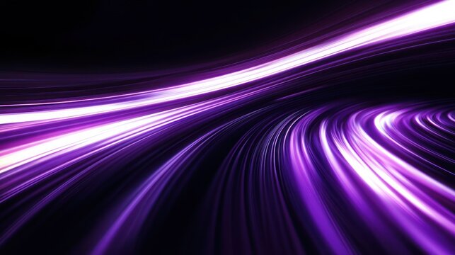 Abstract Purple and White Light Trails