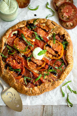galette with tomato and cheese 