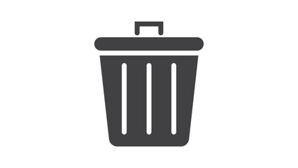 Trash Bin IconGlyph Style, UI UX Icon, Graphic Icon.