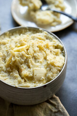 mashed potatoes in a bowl