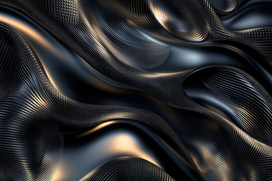 A luxury abstract background with radiant platinum lines weaving through a dark charcoal surface, creating a sleek and modern look.