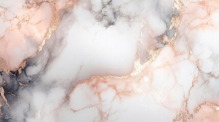 Rose gold and white marble texture, modern and elegant marble generative ai
