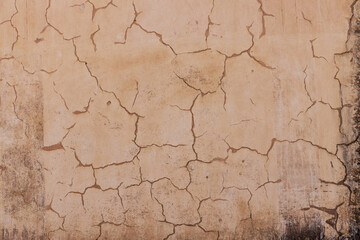 Cracked stucco on a wall in Pushkar.