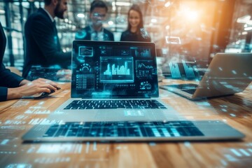 Analyzing Financial Data with Technology in Modern Office Environment