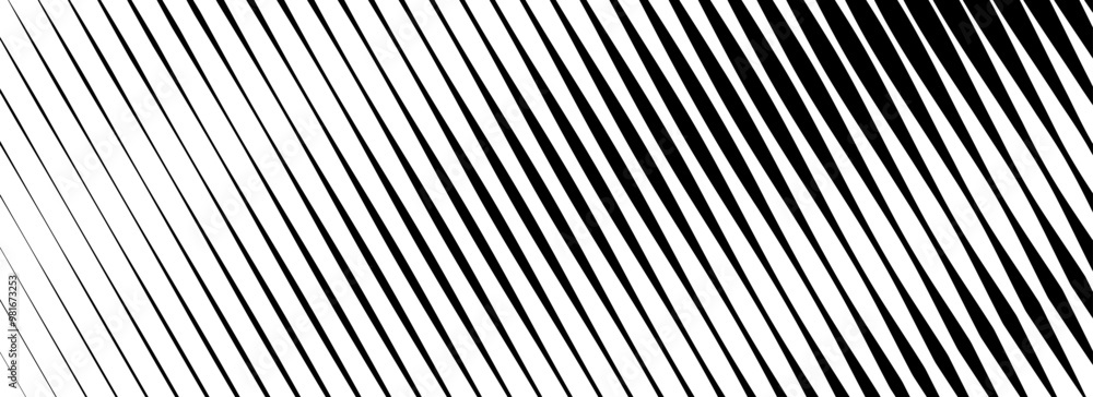 Poster diagonal thin line halftone gradation texture. fade oblique stripe gradient background. black slante