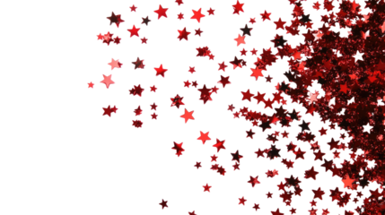 Heart confetti on a white transparent background