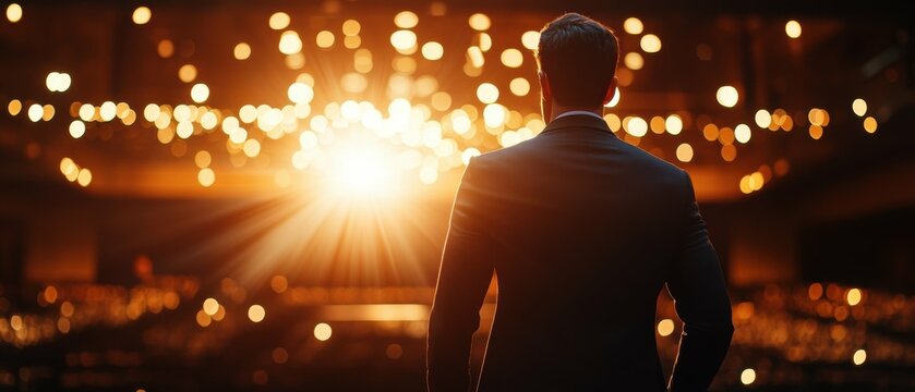 The triumphant moment of an individual accepting a prestigious award or honor, their pride and accomplishment radiating through the frame