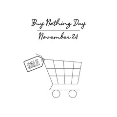 line art of Buy Nothing Day good for Buy Nothing Day celebrate. line art.