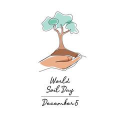 line art of world soil day good for world soil day celebrate. line art.