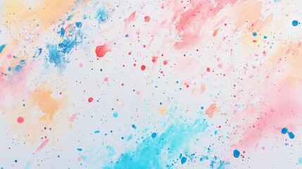 Obraz premium Splattered pastel paint on white marble, soft and colorful abstract background generative ai