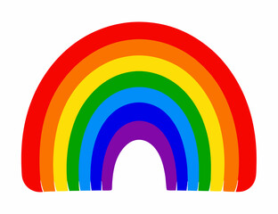 LGBTQ Pride Rainbow Icon Simple Drawing PNG Illustration Colorful Symbol Equality Diversity Inclusion Love Acceptance Community Support. LGBTQ pride rainbow icon simple hand-drawn design promoting