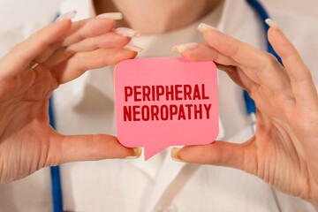 PERIPHERAL NEUROPATHY Text, On Background of Medicaments Composition, Stethoscope,