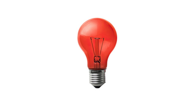 light bulb on a white transparent background