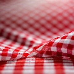 Vibrant red and white checkered background with depth of field for a lively design