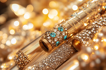 Stylish Roller Filled with Handcrafted Jewelry: Elegant Accessories on Display