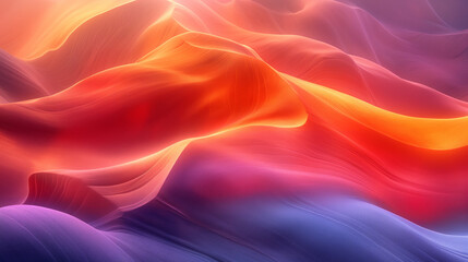 Obraz premium Chromatic Dreamscape: A vibrant abstract of swirling hues, where fiery oranges melt into cool blues, evoking a sense of ethereal beauty and motion. 
