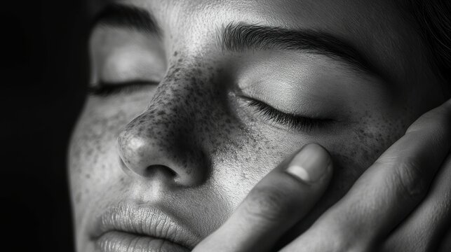 Hands gently closing the eyes of a loved one, the solemnity of the moment palpable