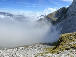 Picturesque and beautiful clouds over the Julian Alps, Strmec na Predelu (Triglav National Park,...