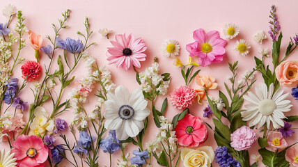 Obraz premium Handmade Chrysanthemum Flower Wall in Vibrant Colors for Wedding Background