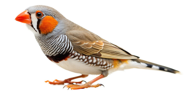 Zebra finch isolated without background