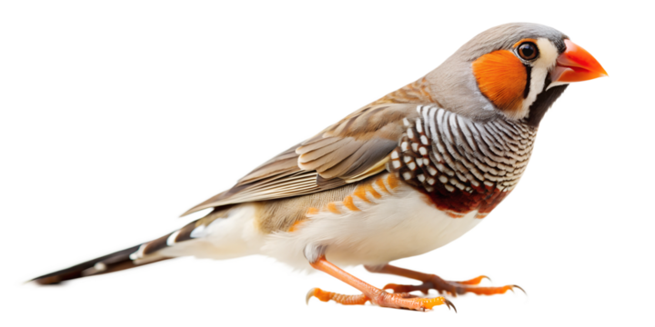 Zebra finch isolated without background