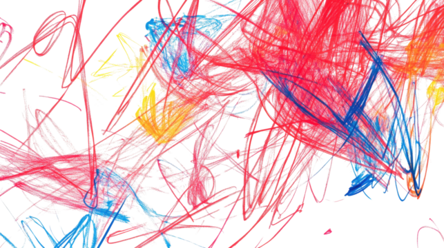 drawn colorful scribble on a white transparent background - Powered by Adobe