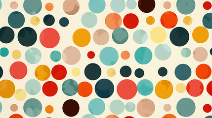 Colorful polka dot pattern background.