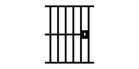 Jail, prison icon. Justice concept. Vector illustration