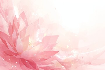 Abstract pink lotus flower illustration. Pastel background design. Yoga, meditation and spa. Wellness and harmony concept. Banner, invitation, greeting card with copy space