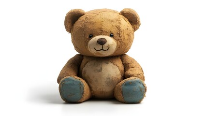 Obraz premium a teddy bear sitting on a white surface