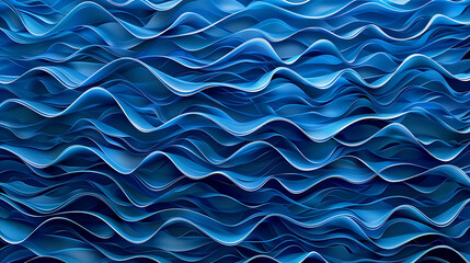 Obraz premium Abstract blue waves background.