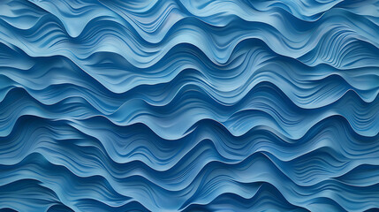 Obraz premium Abstract blue waves background, 3D rendered, perfect for website design.