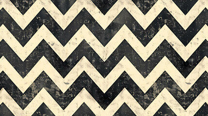 A black and white chevron pattern with a grunge texture.