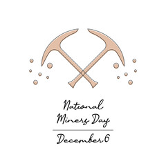 line art of National Miners Day good for National Miners Day celebrate. line art.