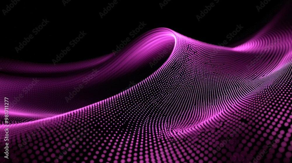Poster a captivating display unfolds with radiant purple dots meticulously arranged to create celestial for