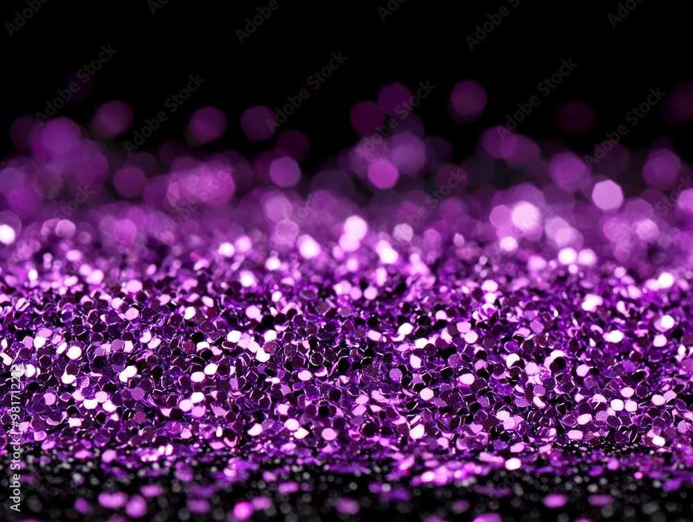 Poster delicate purple dots illuminate the void, creating an abstract cosmic experience. their varied inten