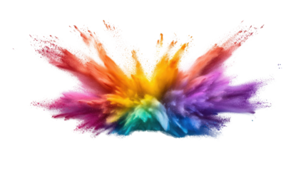 Sand flying explosion on a white transparent background