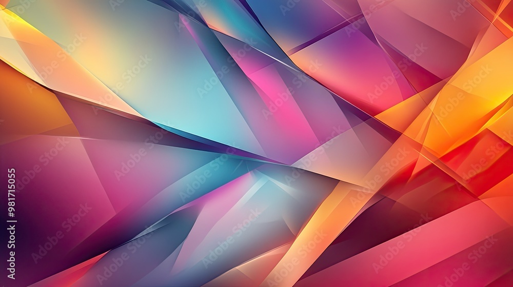 Poster abstract geometric texture with sharp angles and layered colors for artistic designs