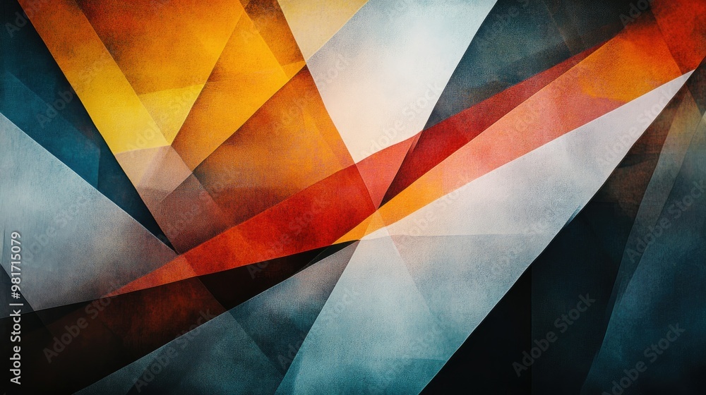 Aufkleber abstract geometric texture with sharp angles and layered colors for artistic designs