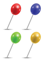 Pin Icon Set Vector Design