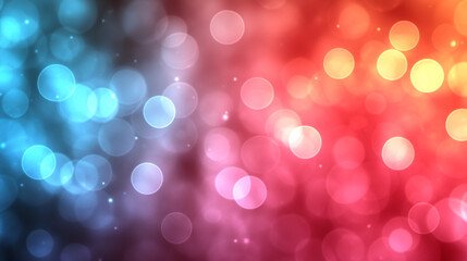 Fototapeta premium Vibrant abstract bokeh background featuring a blend of blue and red hues perfect for digital design and artistic projects.