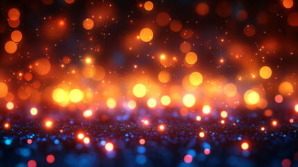 Fototapeta premium Vibrant bokeh lights create a mesmerizing atmosphere of color and depth, perfect for backgrounds and creative projects.