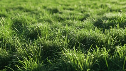 Fototapeta premium Lush green grass texture with varying lengths 