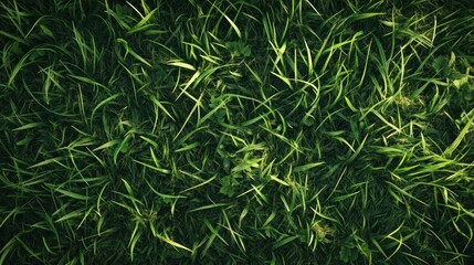 Lush green grass texture with varying lengths 
